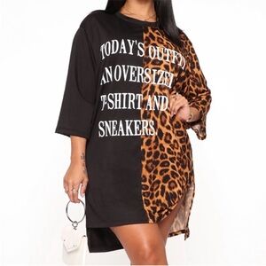 Fashion Nova Today's Outfit Oversized Tee Dress